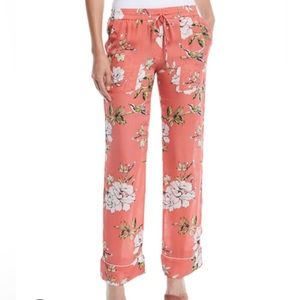 JOIE Daltona Silk Floral-Print Lounge Pants size small